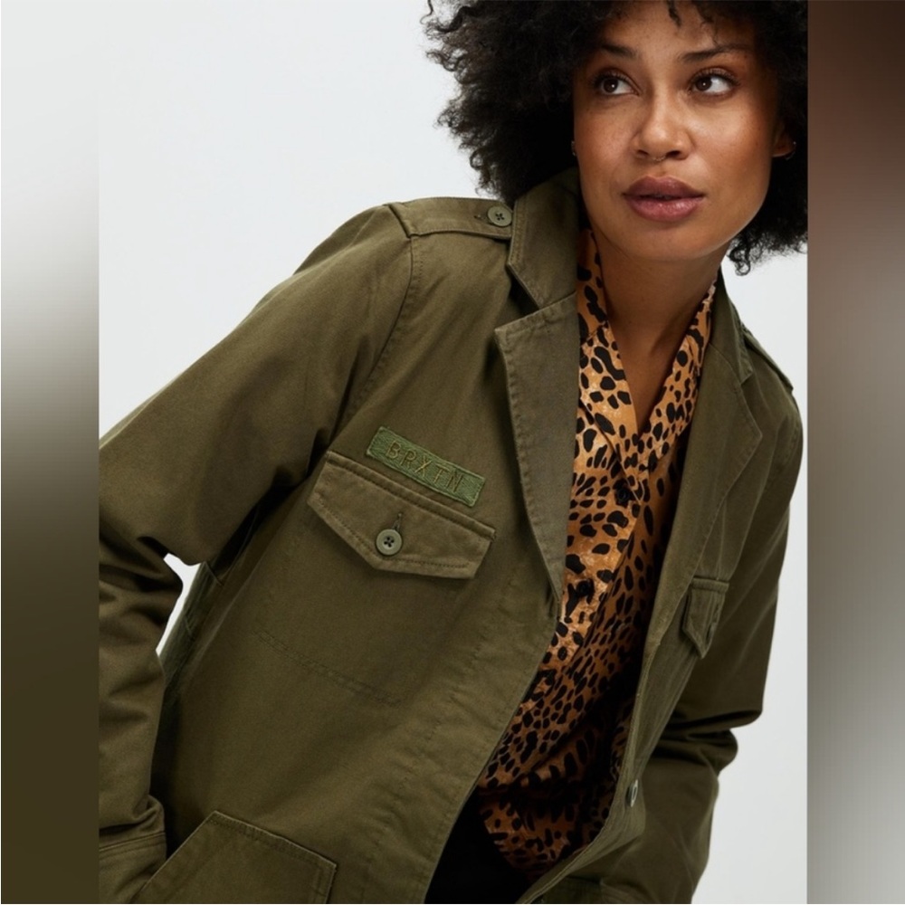 Brixton Women’s Quardro Utility Jacket in Miltary Olive Sz L - Picture 2 of 13